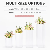 Supports de fleurs rectangulaires modernes en fer de haute qualité pour centres de table de mariage