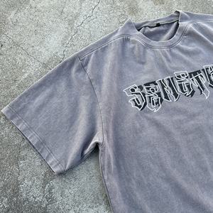 Nuevas Camisetas de Hombre de Algodón de Alta Calidad, Camiseta Cuadrada Bordada, Fabricante de Ropa Urbana, Camiseta Estampada Lavada de Gran Tamaño - Product Image 3