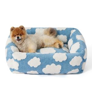 <span class=keywords><strong>Cama</strong></span> para Mascotas Universal para las Cuatro Estaciones, Cálida y Acogedora, Rectangular, Lavable, Desmontable, de Felpa Jacquard, para Interiores - Product Image 4