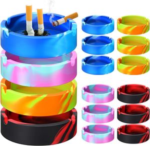 Cendrier en silicone anti-déversement avec logo personnalisé, luminescent, résistant à la chaleur, tie-dye, en caoutchouc - Product Image 1