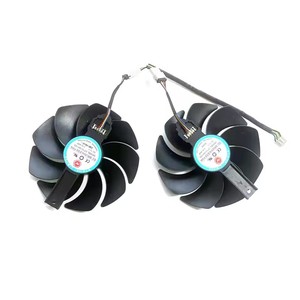 พัดลม4PIN กราฟิกการ์ด95มม. CF1015H12D/FD10015M12D สำหรับไพลิน RX <span class=keywords><strong>5600</strong></span> <span class=keywords><strong>XT</strong></span> 6G D6รุ่นแพลทินัม OC GPU อะไหล่ - Product Image 2