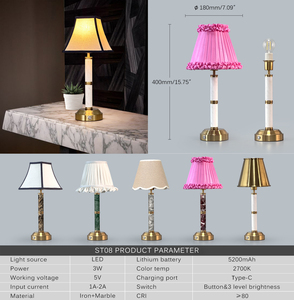 Modern Marble Table <strong>Lamps</strong> Powered 2700K Luxury <strong>Bedside</strong> <strong>Lamp</strong> Rechargeable Cordless Table Lightfor Hotel Living Room Bedroom IP56