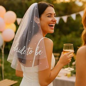 <span class=keywords><strong>Velo</strong></span> de <span class=keywords><strong>Novia</strong></span> con Cuentas de Perlas al por Mayor, <span class=keywords><strong>Velo</strong></span> de Dos Capas, <span class=keywords><strong>Disfraz</strong></span> de Fiesta de Bodas, Pinzas para el Cabello - Product Image 2