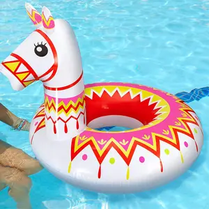 Inflatable Alpaca Pinata Ride On Beach Swimming Ring Water Party Toys Llama Pool Float