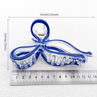 13cm ligne tridimensionnelle gouttes d'huile arc grande pince à cheveux acrylique requin pince pour femme accessoires de cheveux