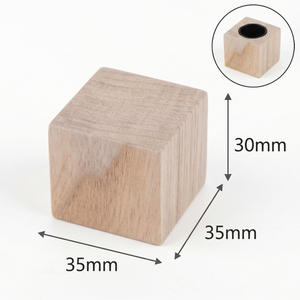 Tapa de perfume cuadrada moderna de madera WeWood de Vietnam, compatible con bombas FEA15, tapa de botella de madera con forma de cubo, componente de cierre para fragancias - Product Image 4