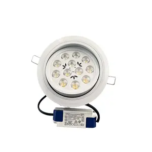 Lampu LED bawah Led dapat diatur, lampu sorot bawah LED Hotel bulat tersembunyi 24w aluminium