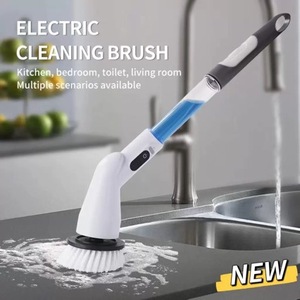 Brosse de nettoyage électrique à 5 têtes, nettoyeur électrique multifonction pour salle de bain, cuisine, sol - Product Image 2