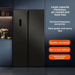 Foreign Trade Cross-Border Export Household French-Door Stainless Steel <b>Refrigerator</b> Air-Cooled Frost-Free Large Capacity Stores - Product Image 2