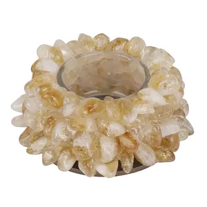 Полированный цитрин конический Золотой Tealight Glass Votive Cone подсвечник свадебный центральный элемент