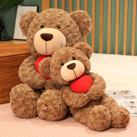 Ours géant en peluche super doux jouet en coton tissu avec remplissage en coton PP cadeaux de promotion de coeur d'amour
