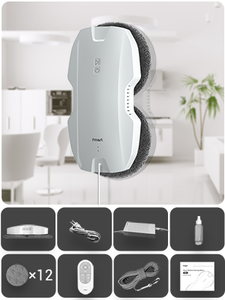 Robot <span class=keywords><strong>lave</strong></span>-vitres Fmart T8 <span class=keywords><strong>Pro</strong></span> avec diffusion vocale en 10 langues, certifié BIS, pour usage domestique - Product Image 2