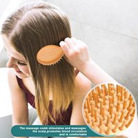 Fournisseur en gros d'articles écologiques, brosse à cheveux compacte en bambou, mini brosse à démêler les cheveux, brosse à cheveux en bambou en vrac