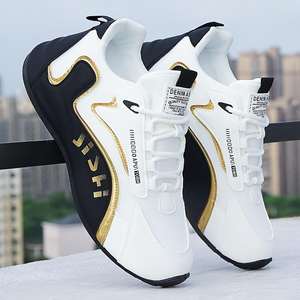 Men's Fashion Sports Design <b>Casual</b> <b>Shoes</b> Large Size Waterproof Soft PU Upper with Rubber Sole for <b>Casual</b> Walking & Running - Product Image 4