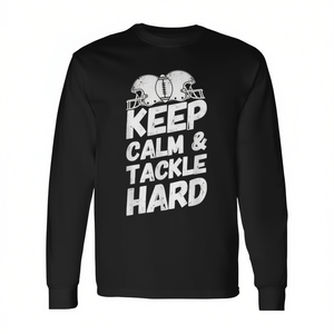 T-shirt à manches longues Keep Calm And Tackle Hard Football - Product Image 2