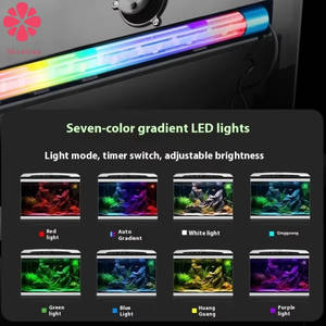 <span class=keywords><strong>Aquarium</strong></span> de poissons en verre moderne, grand, durable, personnalisé, intelligent et automatique avec filtre à baril pour salon et bureau - Product Image 2