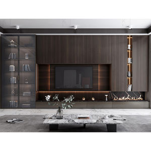 KEJIA combina luces LED, una <span class=keywords><strong>chimenea</strong></span> eléctrica y un espejo de cuerpo entero, ¡este mueble de TV es realmente increíble! - Product Image 5