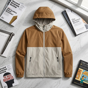 Blouson Bomber <span class=keywords><strong>Homme</strong></span> Vizzavona Pass II Streetwear en Nylon avec Fermeture Éclair Gris Sable à Capuche Imprimé Décoloré - Product Image 4