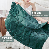 Couverture lestée de luxe en velours cristal, petite couverture lestée portable pour le repos, couverture de voyage lestée