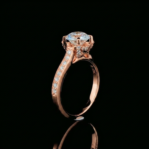 Bague solitaire en or jaune 14 carats avec diamant brillant de 2,0 carats cultivé en laboratoire, diamants sertis pour femmes, certifiée IGI, bijoux de fiançailles - Product Image 1