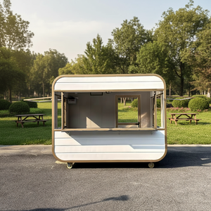 Camionnette alimentaire commerciale en aluminium et fibre de verre, chariot de concession mobile pour la rue, remorque de restauration rapide, garantie 1 an, à vendre - Product Image 1