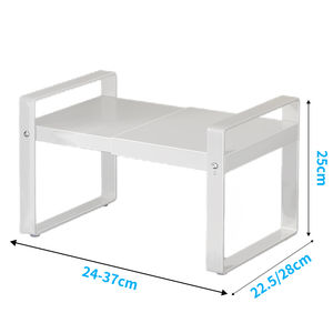 Étagère de rangement extensible en métal à 2 niveaux pour cuisine, appareils de comptoir, vaisselle, micro-ondes et cuiseur à riz - Product Image 3