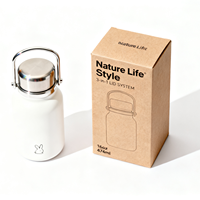 Boîte d'emballage auto-élevante en kraft gaufré personnalisée en usine avec fermeture magnétique pour tasse sous vide, mug de voyage, boîte cadeau, tasse isotherme