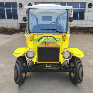 Voiture électrique jaune classique à quatre roues, certifiée CE, idéale pour le camping et les excursions en extérieur - Product Image 4