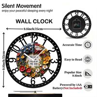 Horloge murale circulaire scandinave en fer de 25 cm avec un design épuré et silencieux
