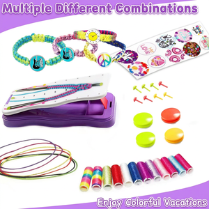 Kit de fabrication de bracelets en plastique <span class=keywords><strong>pour</strong></span> enfants de 7 <span class=keywords><strong>à</strong></span> 14 ans - <span class=keywords><strong>Métier</strong></span> <span class=keywords><strong>à</strong></span> <span class=keywords><strong>tisser</strong></span> manuel DIY avec boîte colorée, ensemble de jouets créatifs - Product Image 3
