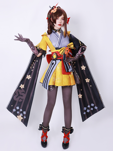 Jeu <span class=keywords><strong>Genshin</strong></span> Impact Chiori Cosplay Costume Perruque Inazuma Uniform Outfit Women Party Princess Dress Comic-Con Carnival Full Set - Product Image 3