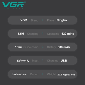 VGR V-971 <span class=keywords><strong>tagliacapelli</strong></span> da barbiere <span class=keywords><strong>tagliacapelli</strong></span> <span class=keywords><strong>professionale</strong></span> ricaricabile senza fili per uomo - Product Image 4