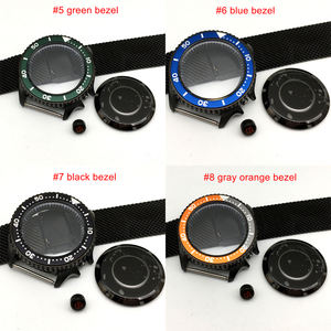 Boîtier de montre en acier inoxydable noir, 42mm, pour NH35/NH35A/NH36, dureté élevée, verre minerai, SKX007 - Product Image 3