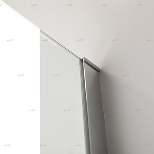 NEUX 304 Poignée en acier inoxydable Design moderne <span class=keywords><strong>Porte</strong></span> de <span class=keywords><strong>douche</strong></span> coulissante en verre avec cadre et roues inférieures - Product Image 4