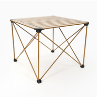 Table de pique-nique d'extérieur en aluminium durable, pliable, réglable en hauteur, résistante aux rayures et imperméable pour mobilier d'extérieur (vente en gros)