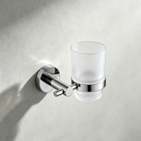 Set Perlengkapan Kamar Mandi Modern FAAO dari Baja Anti Karat: Gantungan Handuk, Ring Handuk, Gantungan Jubah, Tempat Tisu Toilet, Tempat Sabun, Pemasangan di Dinding