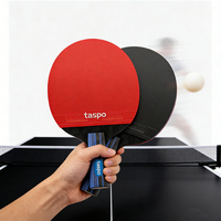 Ensemble de raquettes de ping-pong portables de niveau professionnel Taspo, en bois de peuplier noir durable et élastique, base en 17 couches, respectueux de l'environnement
