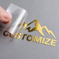 Fabricante de Etiquetas Adhesivas Transparentes de Metal Personalizadas con Transferencia UV, Logotipo Dorado Impreso, Etiqueta 3D Prensada