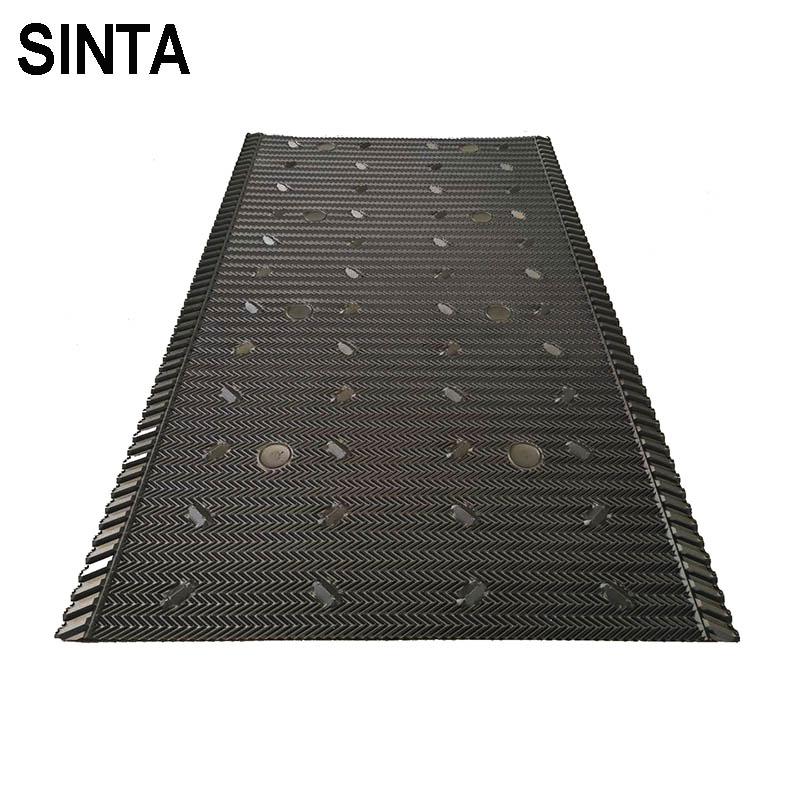 1430 мм поперечный поток ПП ПВХ плавник заполняющий упаковку Елочная конструкция охлаждающая башня Заполнение