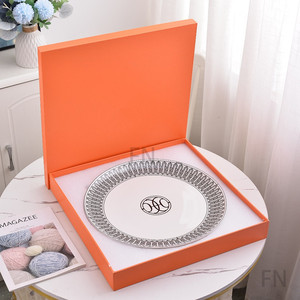 Plato de Cerámica Ecológico de 16 Pulgadas para Bodas Estilo Occidental, Caja de Regalo, Bandejas Multifuncionales, Bandeja para Café, Personalizable - Product Image 2