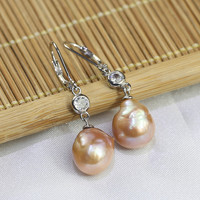 FEIRUN – boucles d'oreilles baroques edison 10-11mm, nouvelles couleurs mélangées, vraies perles d'eau douce, vente en gros