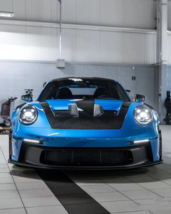 ชุดแต่งคาร์บอนไฟเบอร์สไตล์ OEM สำหรับ Porsche 992 สภาพใหม่ ชุดแต่งสปอยเลอร์ดิฟฟิวเซอร์ลิปหน้า ฝากระโปรง - Product Image 5