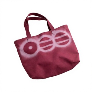 Bolsa de Lona Color Vino Tinto MSF, Gran Capacidad, Estampada, con Asa para Hombro, Cierre de Cremallera, para Compras, Viajes y Uso Diario - Product Image 4