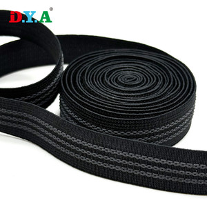 Cinta elástica de poliéster antideslizante con pinza de látex negro de 2CM personalizada para ropa, esquí, ciclismo, ropa deportiva - Product Image 2