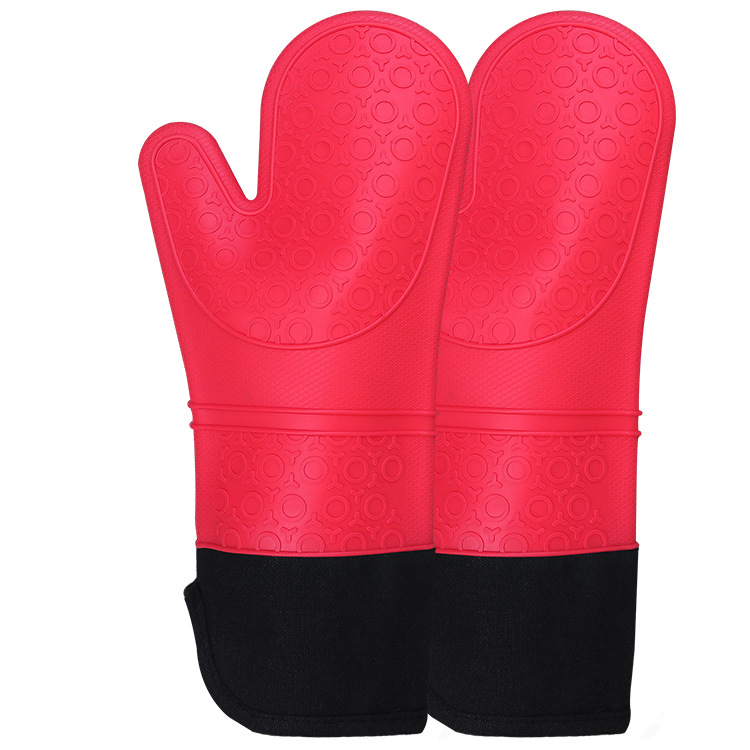 Heat Resistant Oven Mitts - Non-Slip Oversized Kitchen Gloves, 1 Pair (Orange) - View #7