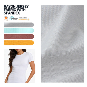 Tela Jersey 100% Rayón con Spandex, Tejido Elástico Cómodo para Ropa, Gran Venta - Product Image 1