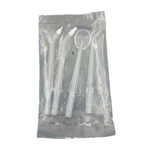 Wellgold Water Flosser Nozzle Replacement 4 Pcs Plastic Portable Orthodontic <b>Plaque</b> <b>Removal</b> Accessory for Electric <b>Dental</b> - Product Image 1