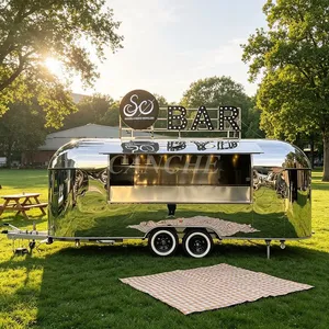 Remorque de camping personnalisée en acier inoxydable de 5,5 m, camion de restauration mobile pour l'extérieur avec COC - Product Image 1
