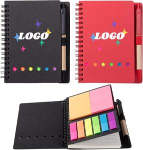 Custom Logo Spiral Bound Notebook with <b>Sticky</b> <b>Notes</b> Portable Colorful Notebook Wholesale for Promotion Gift - Product Image 1