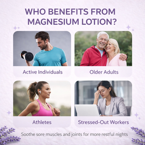 Lotion de nuit au magnésium, à l'arnica et au beurre de karité |   Lotion de soulagement musculaire et articulaire à haute concentration pour les jambes et les pieds |   OBM Écologique - Product Image 4